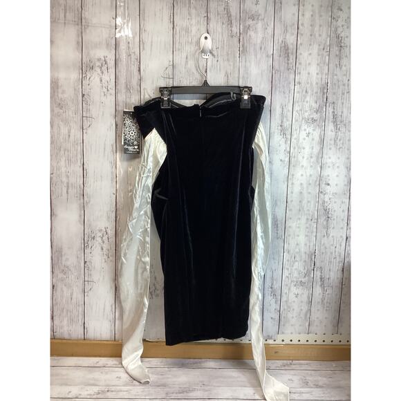 Sequin Heart Girls Half Sleeves Party Dress Polyester Black Velvet Ribbon Size 9 - Picture 3 of 5